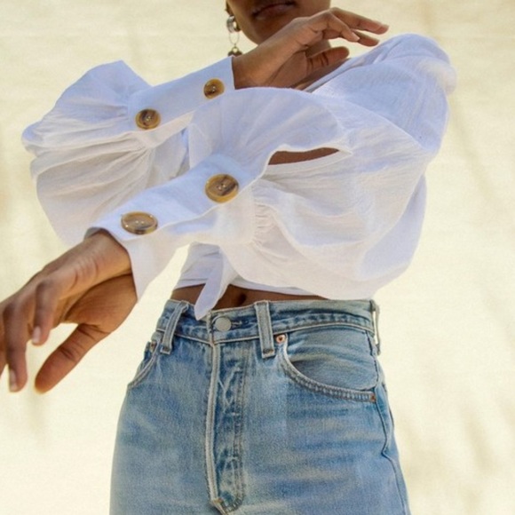 Line By K Oliviera Gauze Top - Picture 2 of 9